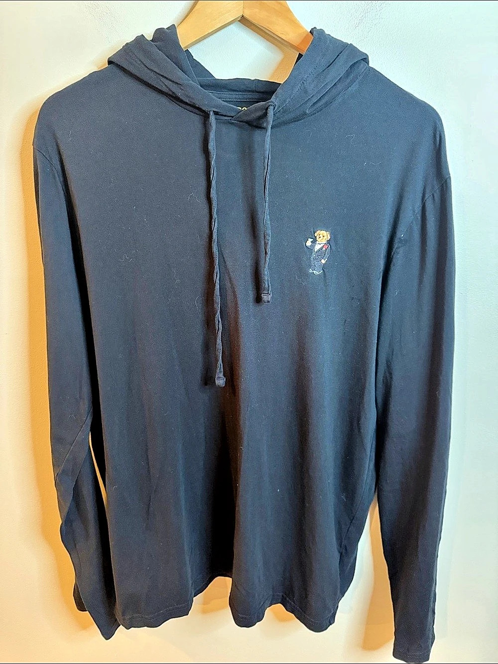 Polo Ralph Lauren Polo Bear Tuxedo Martini Light Weight Hoodie Black Large